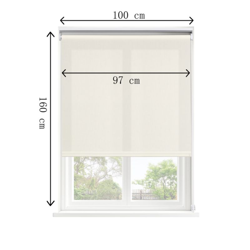 GoodHome Halo rullegardin 97 x 160 cm hvid