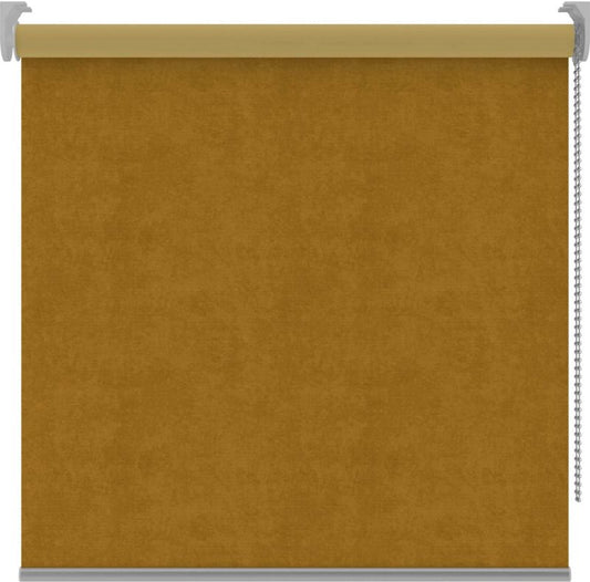 Velvet rullegardin 157 x 180 cm i gul okker