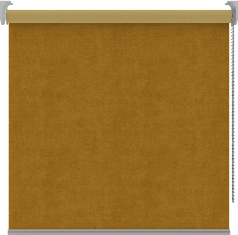 Velvet rullegardin 37 x 180 cm i gul okker
