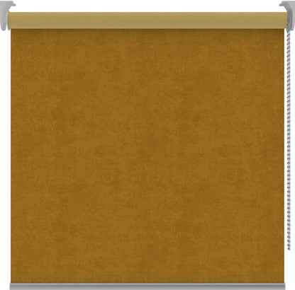 Velvet rullegardin 37 x 180 cm i gul okker