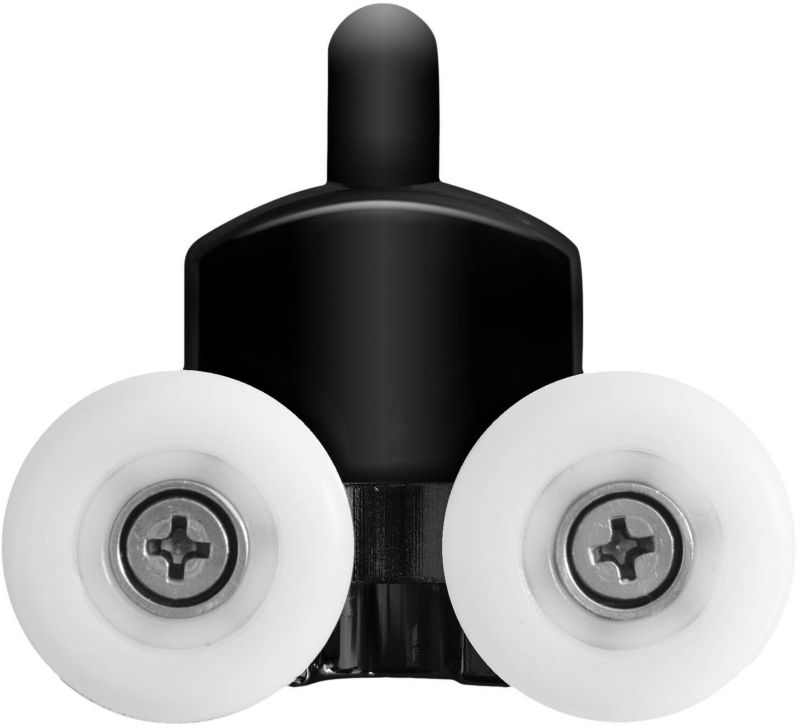 Dobbelt Nederste Rulle til Brusekabine 23 mm Sort 2 stk. | 5908264692748