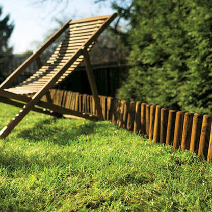 Rollborder høvlet 180 x 15 cm Ø 23 x 46 mm brun