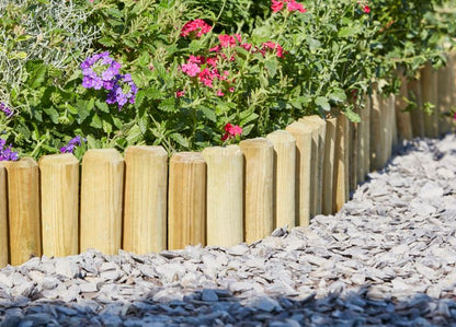 Rollborder høvlet 180 x 15 cm Ø 23 x 46 mm grøn