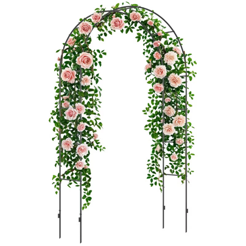 Rosenbue 140x40x240 cm Sort Metal