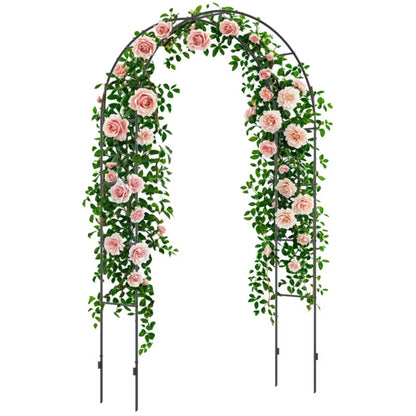 Rosenbue 140x40x240 cm Sort Metal