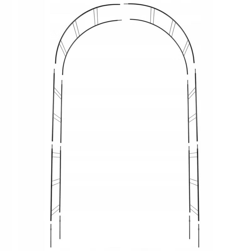 Rosenbue Pergola 255 cm Sort Stål