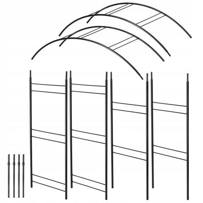 Rosenbue Pergola 255 cm Sort Stål