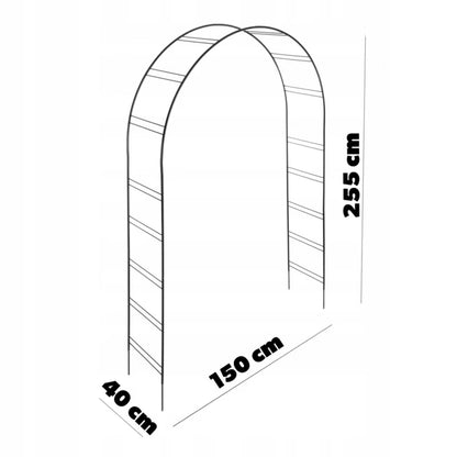 Rosenbue Pergola 255 cm Sort Stål