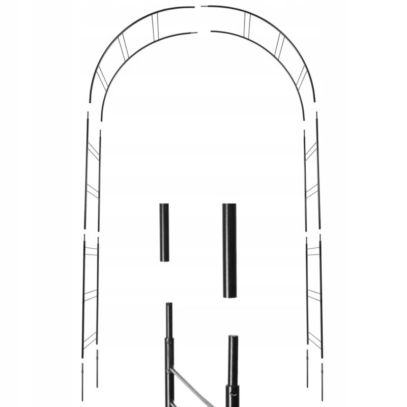 Rosenbue Pergola 255 cm Sort Stål