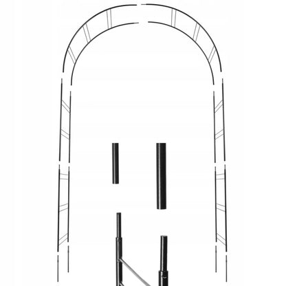 Rosenbue Pergola 255 cm Sort Stål