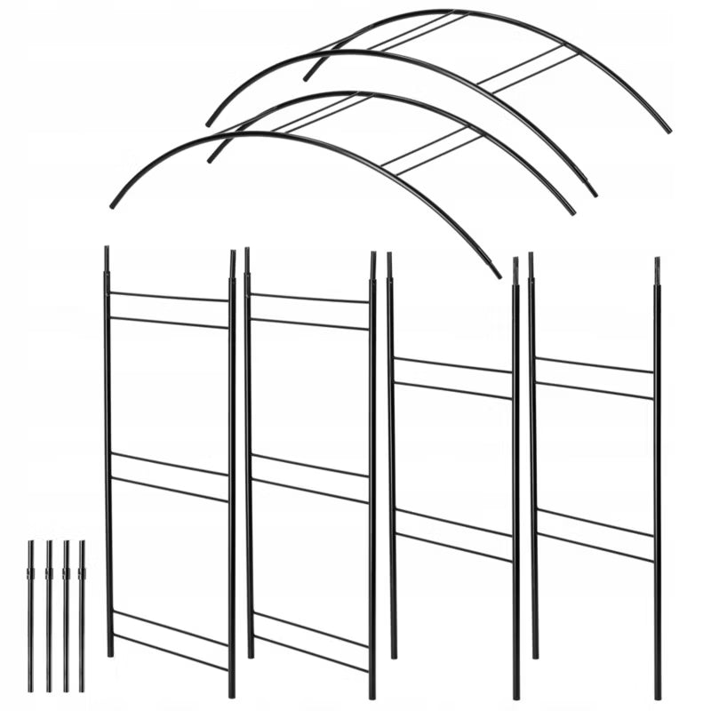 Rosenbue Pergola 255 cm Sort Stål