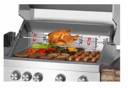 Roterende Grillspyd til Gasgrill 108 cm Rustfrit Stål