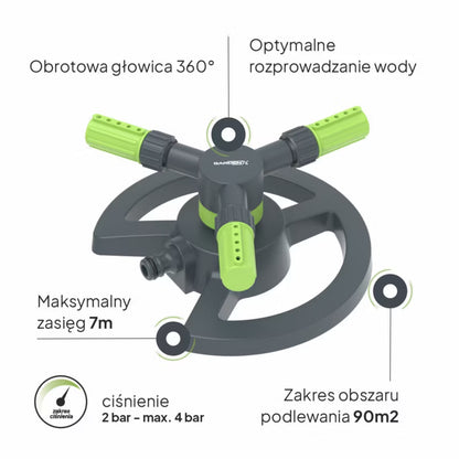 Roterende Havesprinkler TS1076 Grøn