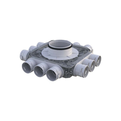 12-udgangs ventilationsfordeler Vents DN 75 12 x 75/160 mm