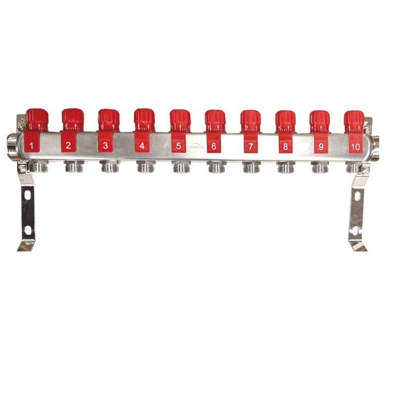 Varmefordeler Prov INOX Plus 10 Kredse Rustfrit Stål