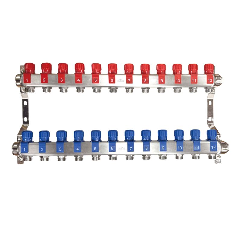 Varmefordelerrør 12 Kredse Rustfrit Stål | PM-07-012-Z