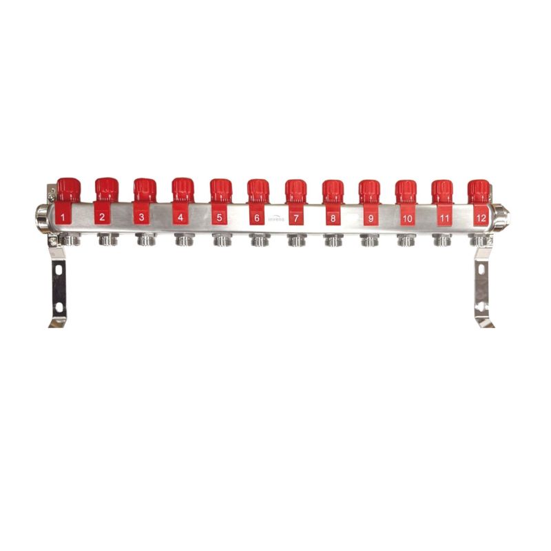 Varmefordelerrør 12 Kredse Rustfrit Stål | PM-07-012-Z