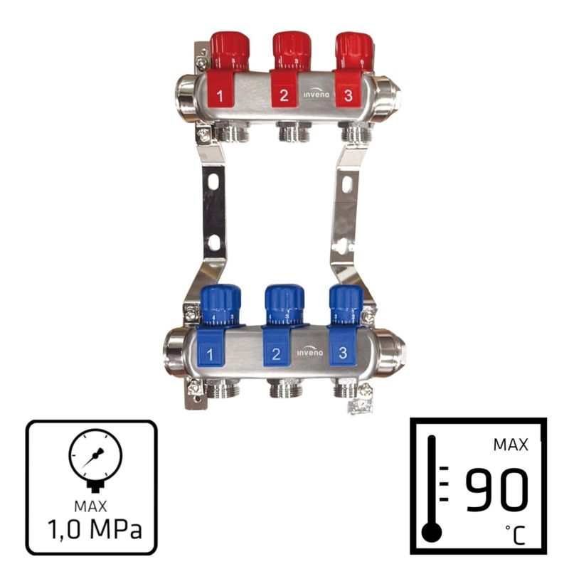 Varmefordeler 3 Kredse Rustfrit Stål PM-07-003-Z