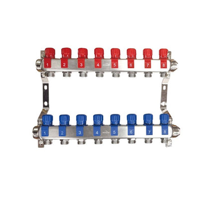 Varmefordelerrør 8 Kredse Rustfrit Stål PM-07-008-Z