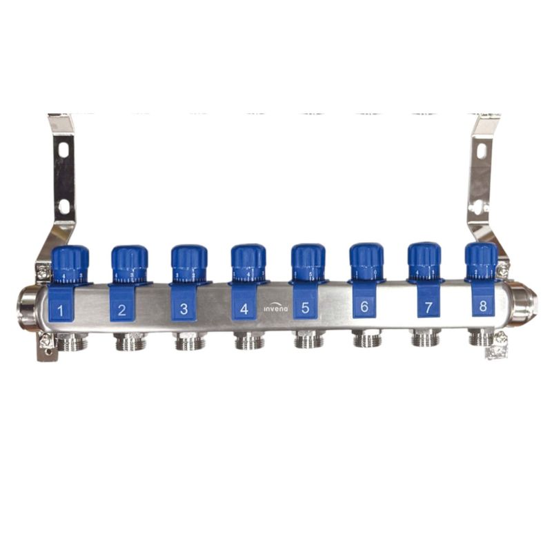 Varmefordelerrør 8 Kredse Rustfrit Stål PM-07-008-Z