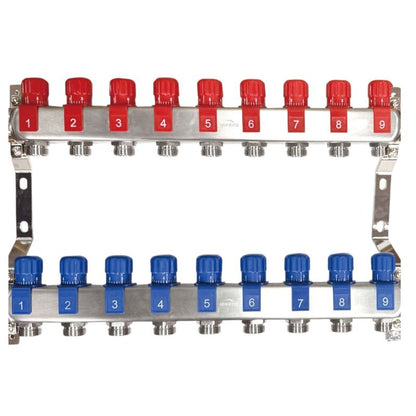 Varmefordelerrør 9 Kredse Rustfrit Stål PM-07-009-Z