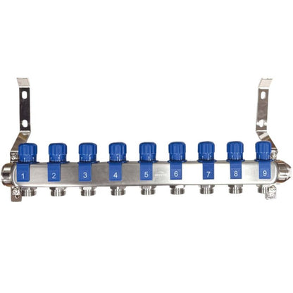 Varmefordelerrør 9 Kredse Rustfrit Stål PM-07-009-Z