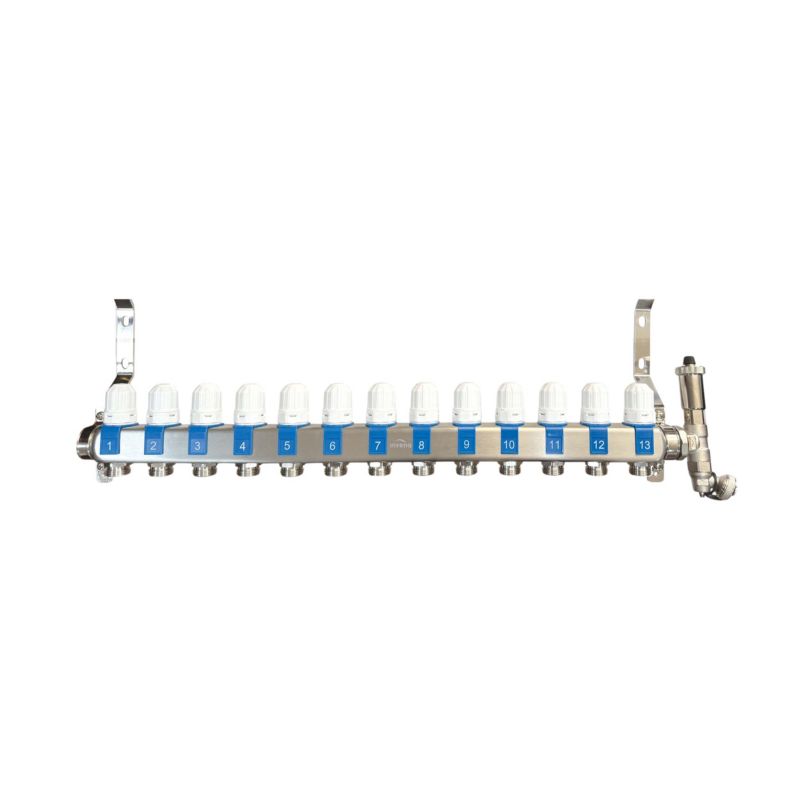 Gulvvarmefordeler 13 Kredse Rustfrit Stål PM-06-013-Z