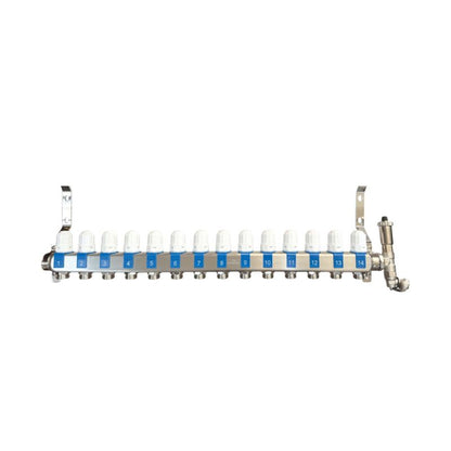 Gulvvarmefordeler 14 Kredse Rustfrit Stål PM-06-014-Z