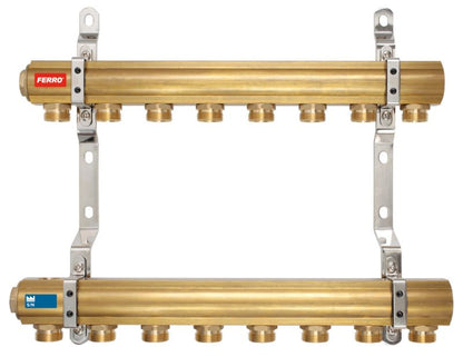 Messingfordeler 1" 8 Kredse med 3/4" Nipler RPN08