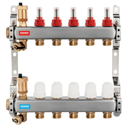 Gulvvarmeshunt 1" 5 Kredse Rustfrit Stål SN-RZPU05S