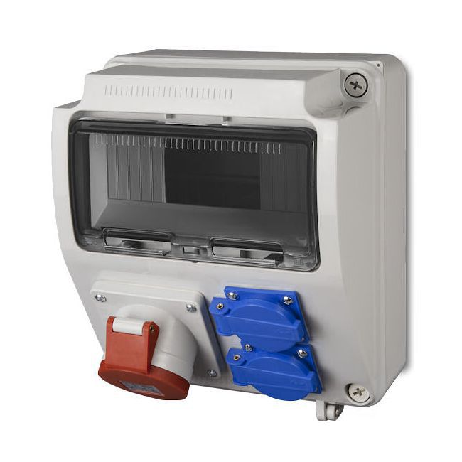 Overflademonteret el-tavle Elektro-Plast 9-moduls med 2 x 2P+Z 16/5