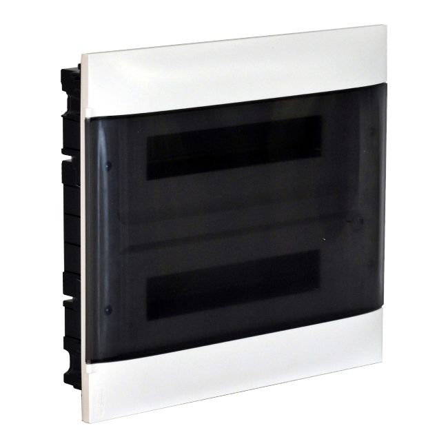 Indbygget el-tavle Legrand 2 x 12 moduler med røgfarvede døre