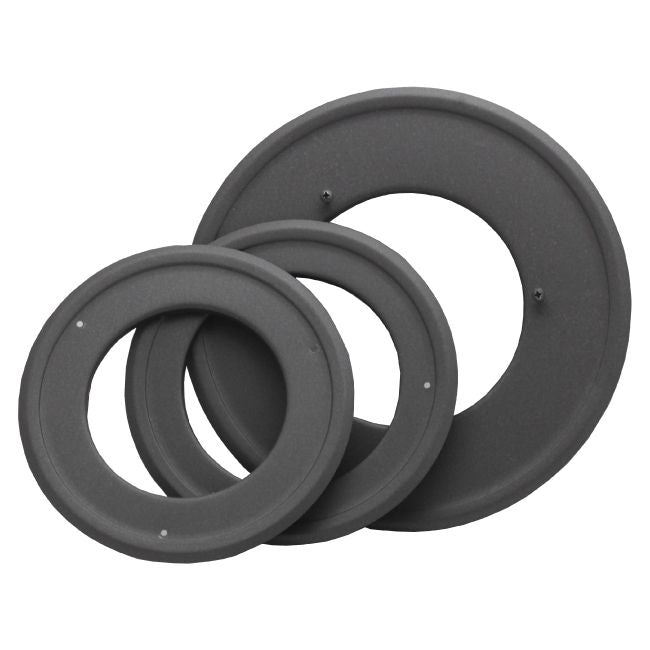 Røgrørsroset Reduktion 100-110-120x200 mm Sort