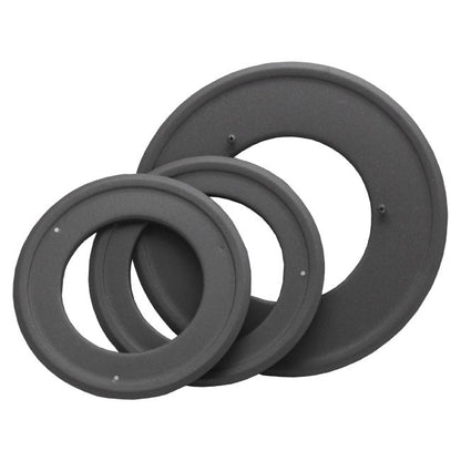 Røgrørsroset Reduktion 100-110-120x200 mm Sort