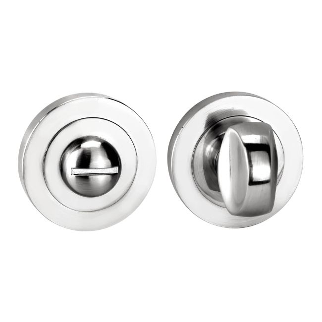 Dørroset WC Rund Chrom Aluminium 60 mm | 5907467756189