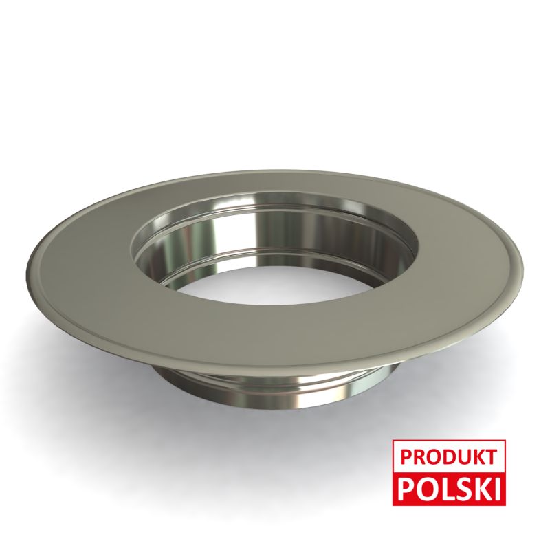 Skorstensroset Ø125 mm Blank Stål