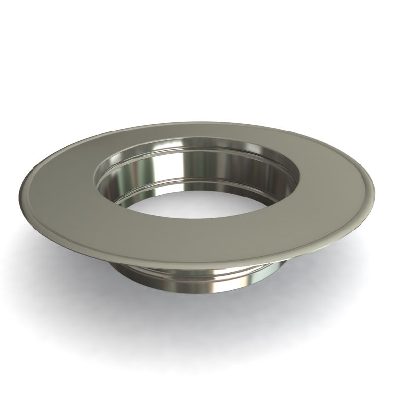 Skorstensroset Ø125 mm Blank Stål