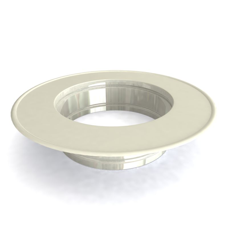 Skorstensroset Ø120 mm Hvid AL-120-ROZ-B