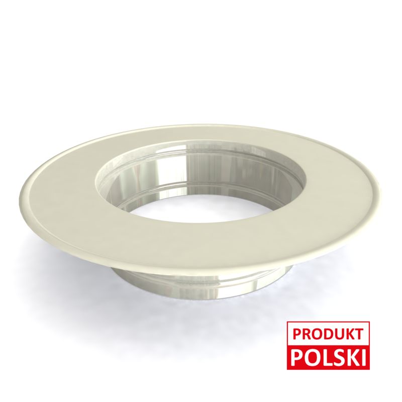 Skorstensroset Ø180 mm Hvid AL-180-ROZ-B