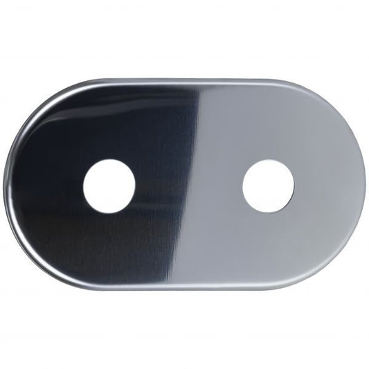 Dobbelt flad roset Zalpol S.C. 16 mm / 50 mm i rustfrit stål, 1 stk.