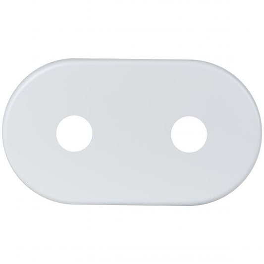 Dobbelt roset Zalpol S.C. 16 mm / 50 mm hvid 1 stk.