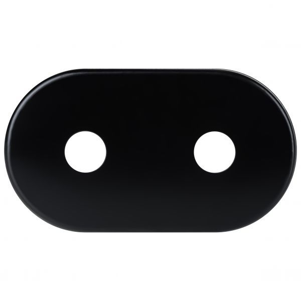 Dobbel roset Zalpol S.C. 16 mm / 50 mm sort 1 stk.