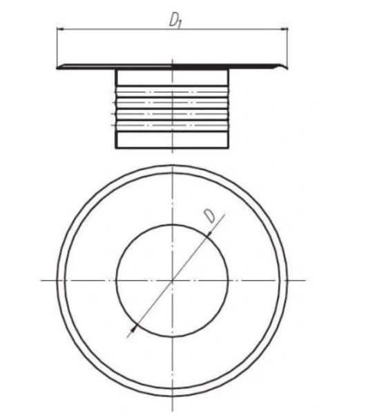 Spiroflex ventilationsroset DN 80 mm hvid 1 stk.