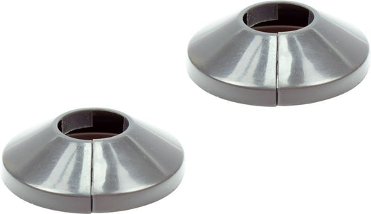 Delt roset Tycner fi 16 mm grafitgrå 2 stk.