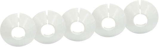 Tycner delt roset til rør Ø18 mm hvid 5 stk.