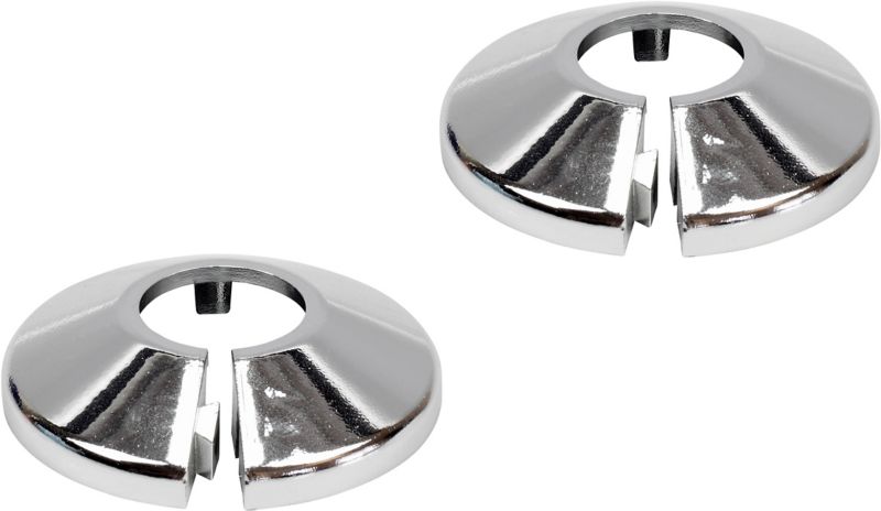 Delte rosetter Tycner Ø 22 mm krom 2 stk.