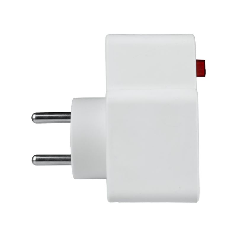 Dobbelt forgreningsstik med jordforbindelse DPM Solid 2xUSB