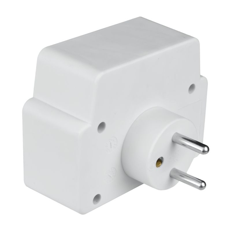 Dobbelt forgreningsstik med jordforbindelse DPM Solid 2xUSB
