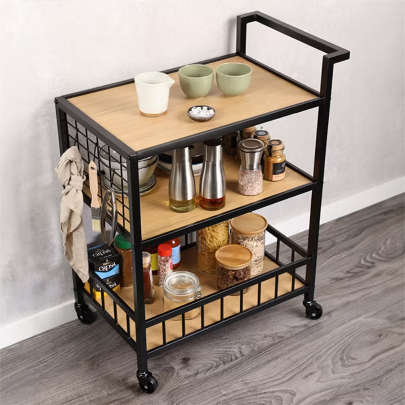 Rullebord 3 Hylder 60x38x79 cm Metal