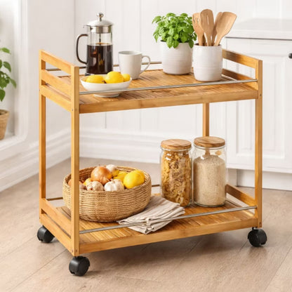 Rullebord Bambus 55x32x63 cm Natur